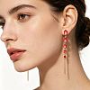 Alloy & Rhinestone Stud Dangle Earrings WGD14E0-02-1