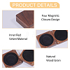 Wood Medal Storage Magnetic Boxes CON-WH0088-93A-01-4