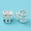 Tibetan Style Alloy Tube Bails TIBE-30047-S-RS-1