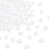 150Pcs Transparent Spray Painted Glass Bead Caps GLAA-SC0002-76-6