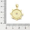 Brass Micro Pave Clear Cubic Zirconia Pendants KK-A221-08G-3