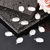 Tibetan Style Antique Silver Alloy Flat Oval Pendant Cabochon Settings X-TIBEP-M022-36AS-5