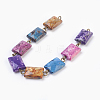 Handmade Natural Fire Agate Beaded Chains AJEW-JB00453-02-1