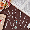 30Pcs Zinc Alloy Wavy Bookmarks FIND-UN0010-29-2