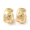 Rack Plating Brass Micro Pave Clear Cubic Zirconia Cuff Earring for Women EJEW-G394-36G-1