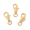 Brass Micro Pave Clear Cubic Zirconia Lobster Claw Clasps KK-G600-25G-03-1