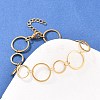 304 Stainless Steel Link Chain Bracelets for Women BJEW-P373-03B-G-2