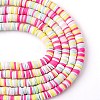 Handmade Polymer Clay Beads Strands CLAY-R089-6mm-T02B-05-2