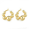 Brass Round Ball Wrap Hoop Earrings for Women EJEW-N011-83-2