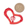 Beaded Heart Charms PALLOY-MZ00439-02-2