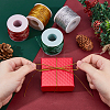 4 Rolls 4 Colors Metallic Elastic Round Cord for Christmas Gift Wrapping OCOR-WH0112-055-3