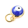 Brass Enamel Charms ZIRC-J025-71G-A01-3