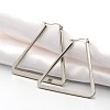 Tarnish Resistant 304 Stainless Steel Angular Hoop Earrings EJEW-P066-46B-1