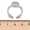 Shell Shape 304 Stainless Steel Cuff Ring Components SA-CBA098D-03P-B-3