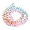 Transparent Painted Glass Beads Strands X1-DGLA-A034-T6mm-A19-5