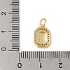 Real 18K Gold Plated Brass Micro Pave Clear Cubic Zirconia Pendants KK-L216-002G-E-3