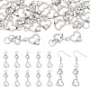 15Pcs Alloy Glass Heart Pendants PALLOY-TAC0254-02-2