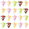 30Pcs 5 Colors Opaque Resin Imitation Food Pendants RESI-CJ0003-45-1