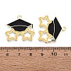 Alloy Enamel Pendants ENAM-Q004-01KCG-02-3