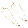 2Pcs Brass Paperclip Chains Necklaces NJEW-TAC0046-2