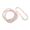 Round Acrylic Graduated Beaded Necklaces for Kids NJEW-JN03433-1