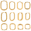 4 Styles Stainless Steel Huggie Hoop Earrings Sets for Women EJEW-SC0001-74-6