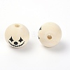 Natural Chinese Cherry Halloween Theme Wood Beads WOOD-TAC0010-08B-1