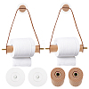 Globleland 2 Sets 2 Colors Wood & Brass Toilet Wall Hanging Perforated Rope Holder FIND-GL0001-51-1