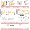 Unicraftale DIY Love Charm Cuff Ring Making Kit STAS-UN0039-60-3