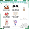 SUNNYCLUE 7Pcs 7 Style Rabbit & Cat & Sunglasses & Book Enamel Pins JEWB-SC0001-18-2
