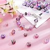 Acrylic & Resin & Polymer Clay Rhinestone European Beads FPDL-NB0001-02C-5