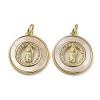 Brass Micro Pave Clear Cubic Zirconia Pendants KK-H466-06G-1