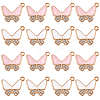 32Pcs 2 Colors Alloy Enamel Rhinestones Pendants ENAM-SC0005-54-1