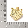 Rack Plating Brass Micro Pave Clear Cubic Zirconia Pendants KK-G500-24G-3