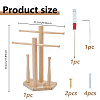 Baseball Wooden Jewelry Ring Display Tower Stands ODIS-WH0086-223B-2