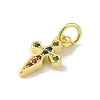 Brass Micro Pave Cubic Zirconia Charms KK-M283-20A-02-2