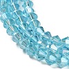Transparent Electroplate Glass Beads Strands EGLA-A039-T2mm-B20-3