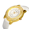 V Day Gifts High Quality Stainless Steel Leather Diamond-studded Quartz Watches WACH-N003-06-3
