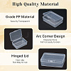 6Pcs PP Plastic Bead Containers with Hinged Lid CON-SP0001-24-4