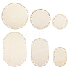 Fingerinspire Flat Round & Oval Wood Knitting Crochet Bottoms DIY-FG0005-02-1