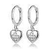 S925 Sterling Silver Heart Earrings RW7199-4-1