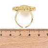 Brass Micro Pave Cubic Zirconia Cuff Open Rings RJEW-F204-04G-2
