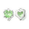 Brass Micro Pave Cubic Zirconia Charms KK-L208-06P-06-1