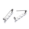 201 Stainless Steel Brooch Pin Back Safety Catch Bar Pins STAS-S117-022D-3