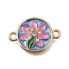 Alloy Rhinestone Enamel Connector Charms FIND-E049-11A-KCG-1