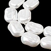 Electroplate Opaque Glass Imitation Pearl Beads Strands EGLA-H113-01A-3