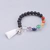 Tassel Charm Bracelets BJEW-P186-F-2