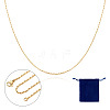 Brass Box Chain Necklace NJEW-TA0001-16-1