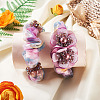 2Pcs 2 Colors Chic Solid Color French Satin Pigtail Hair Tie for Elegant Hairstyles OHAR-TA0001-10B-8