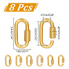 Unicraftale 8Pcs Alloy Screw Carabiner Lock Charms FIND-UN0003-31G-3